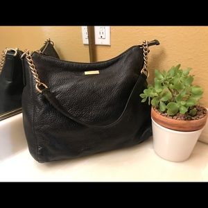 Kate Spade black leather shoulder bag